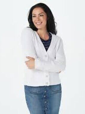 NWT: Barefoot Dreams Cozy Chic Lite Ribbed Button Front Cardigan Size 1X